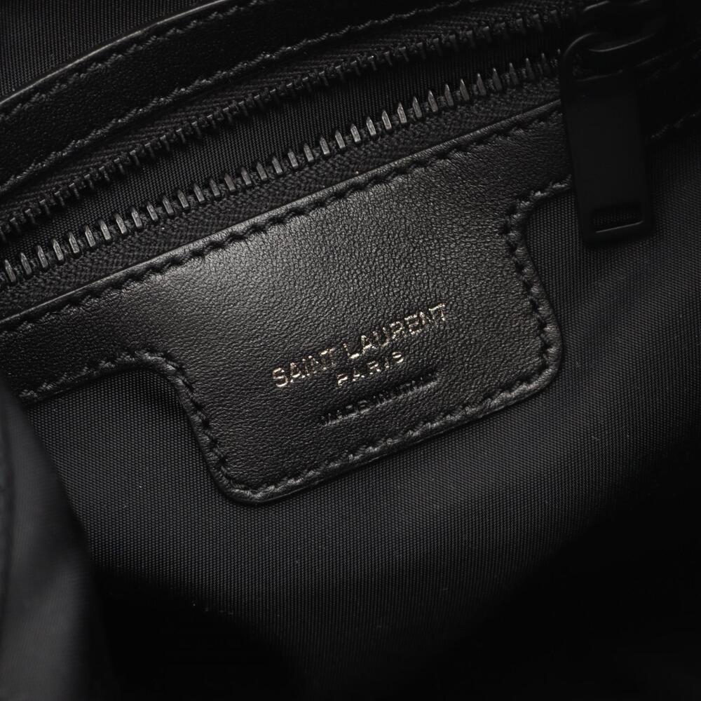 Saint Laurent Paris Niki Bucket Bag Shoulder Nylon Leather Black - Picture 4 of 5